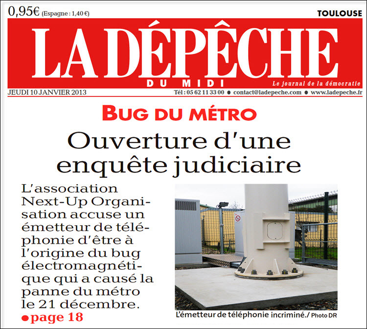 La_Depeche_La_Une_Bug_du_Metro_Toulouse_10_01 2013